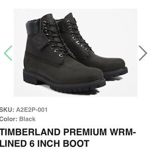 Men’s s TIMBERLAND PREMIUM 6 INCH BOOT BLACK SZ 13